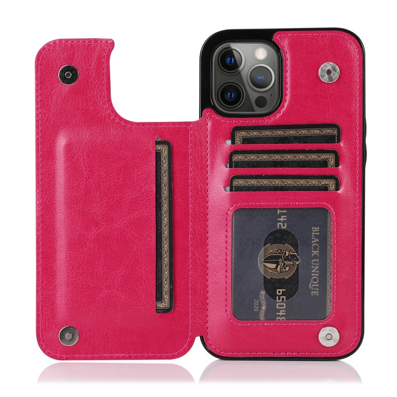 Genuine Leather Phone Case with Shockproof, Stand, Anti-scratch, Card Slots and Drop Protection